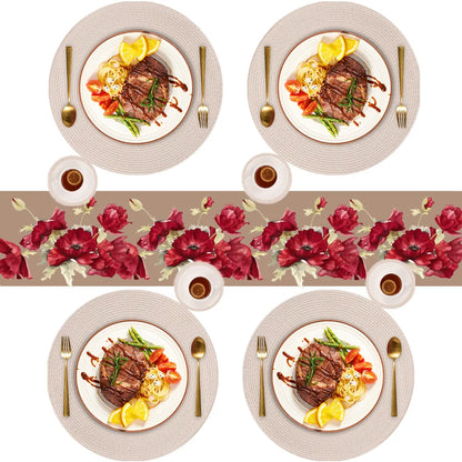 Set of 6 Round Braided Placemats