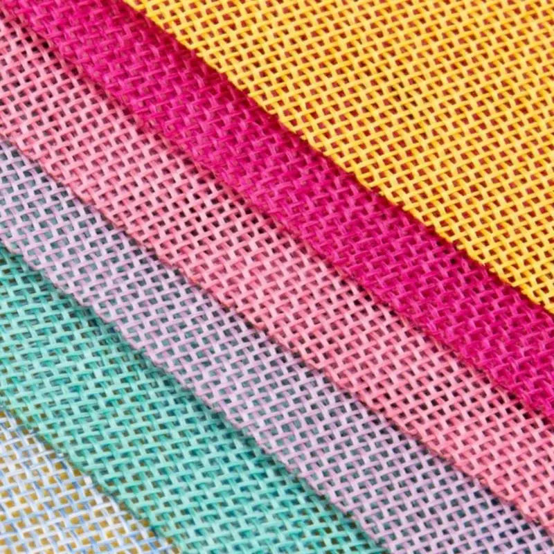 Bannières de fête colorées en toile de jute et lin