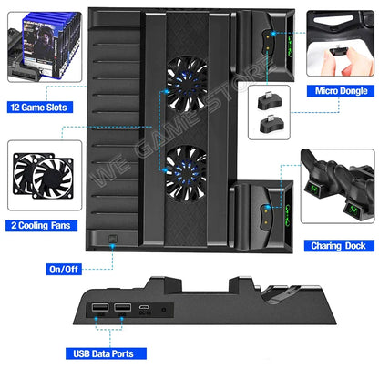 Support de ventilateur de refroidissement PS4 et chargeur de contrôleur double