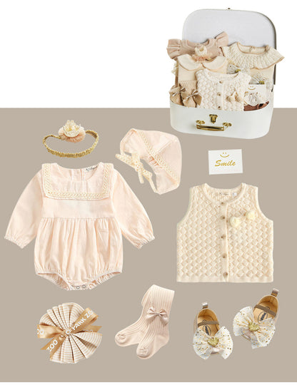 Ensemble 8 pièces en coton pour bébé fille