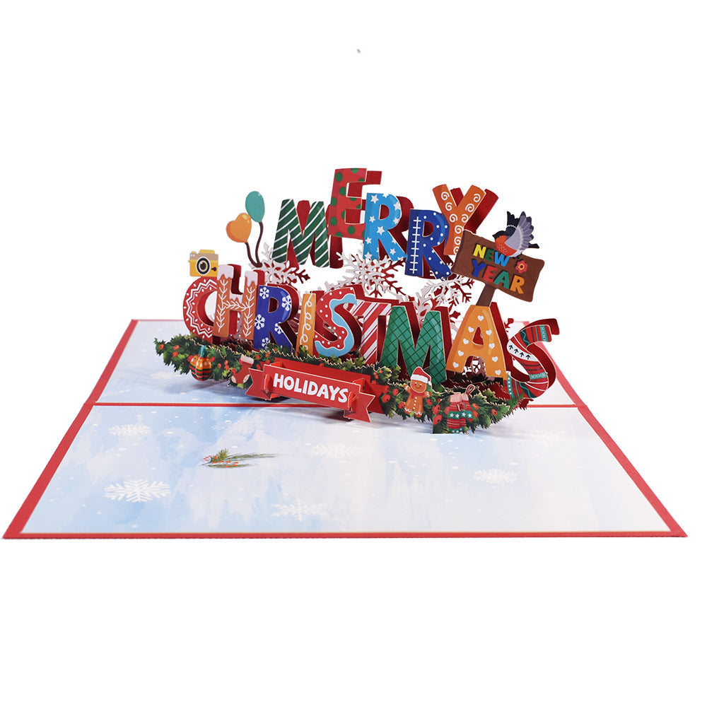 Cartes de vœux stéréoscopiques 3D pour les fêtes