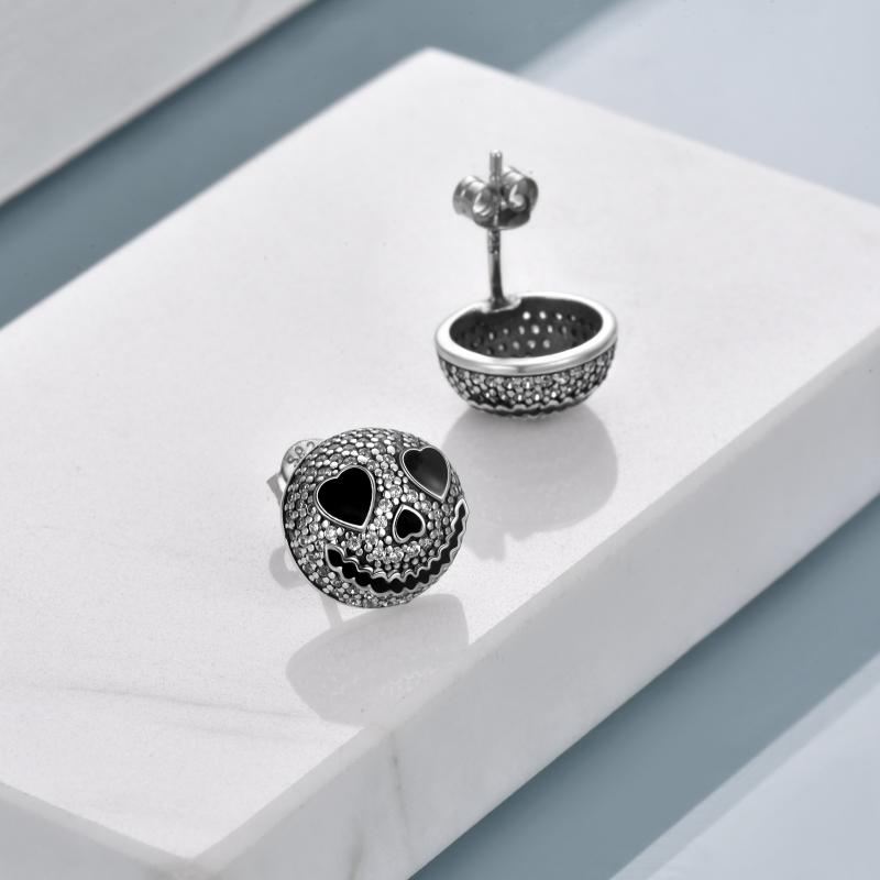Boucles d'oreilles en argent Jack Skellington - L'Étrange Noël de Monsieur Jack