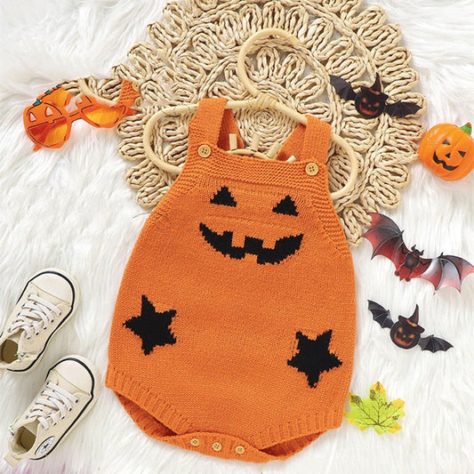 Adorable Halloween Pumpkin Baby Romper - Cake Pops Parties