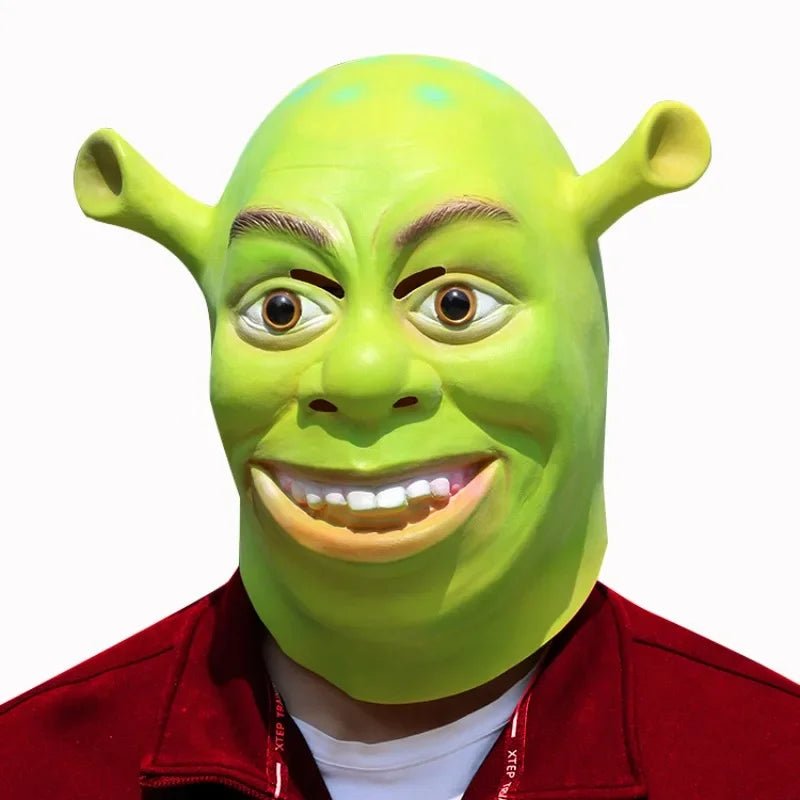 Adult Shrek Latex Mask - Halloween Green Full Head - Cake Pops Parties