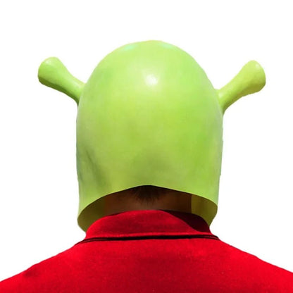 Adult Shrek Latex Mask - Halloween Green Full Head - Cake Pops Parties