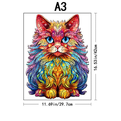 Advanced Persian Cat Wooden Puzzle - Cake Pops Parties