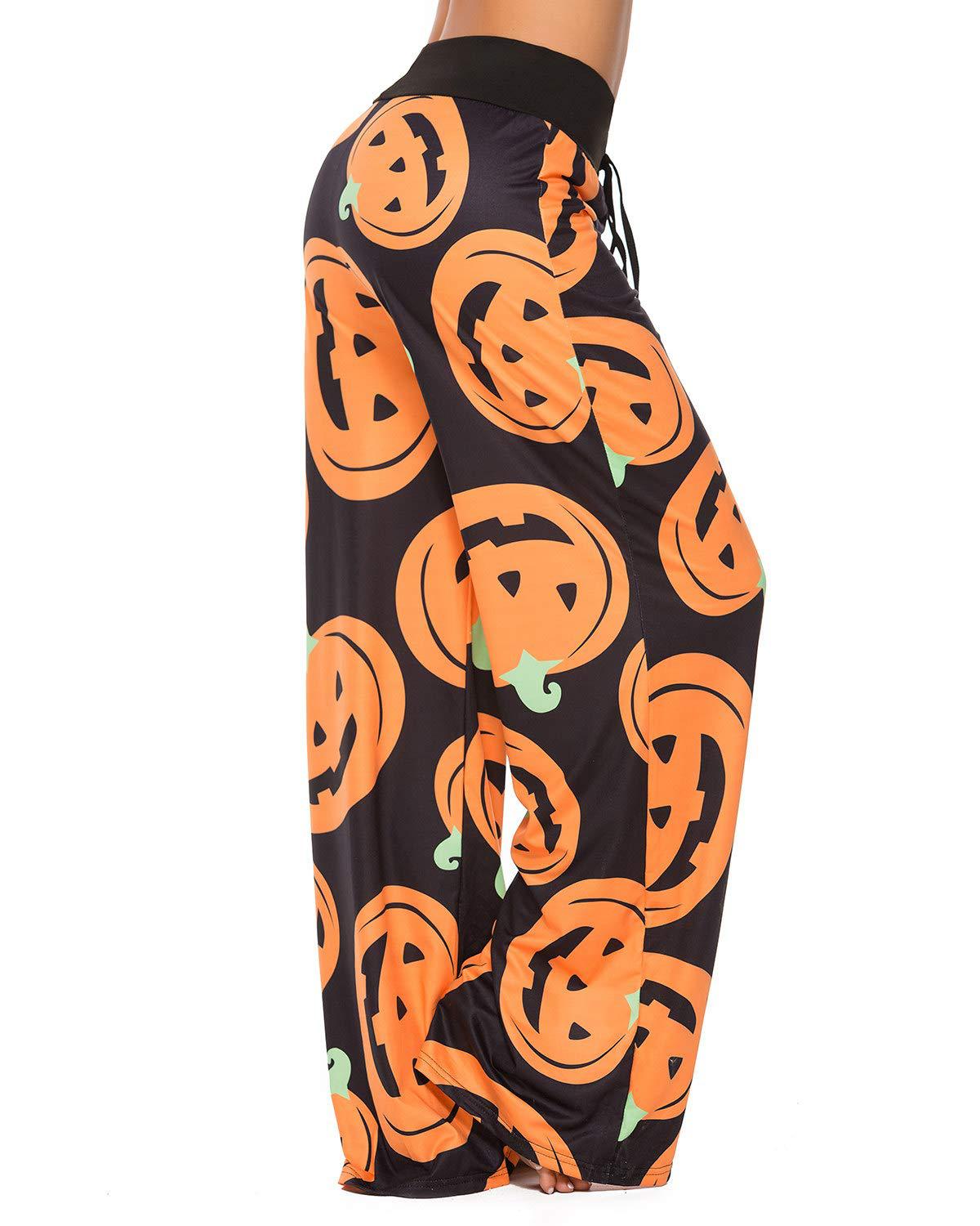 Pantalon citrouille d'Halloween pour femme