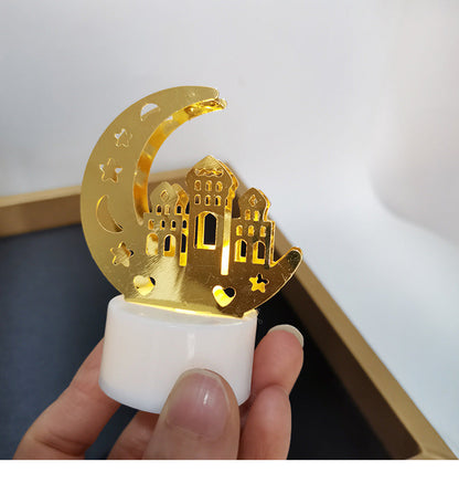 Mini lampe de nuit à LED en forme de château