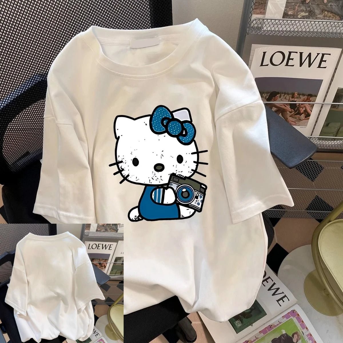 American Cool Hello Kitty Cotton Summer Unisex Tee Casual Fit - Cake Pops Parties