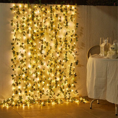 Artificial Green Leaf String Lights - Battery Powered - Cake Pops Parties