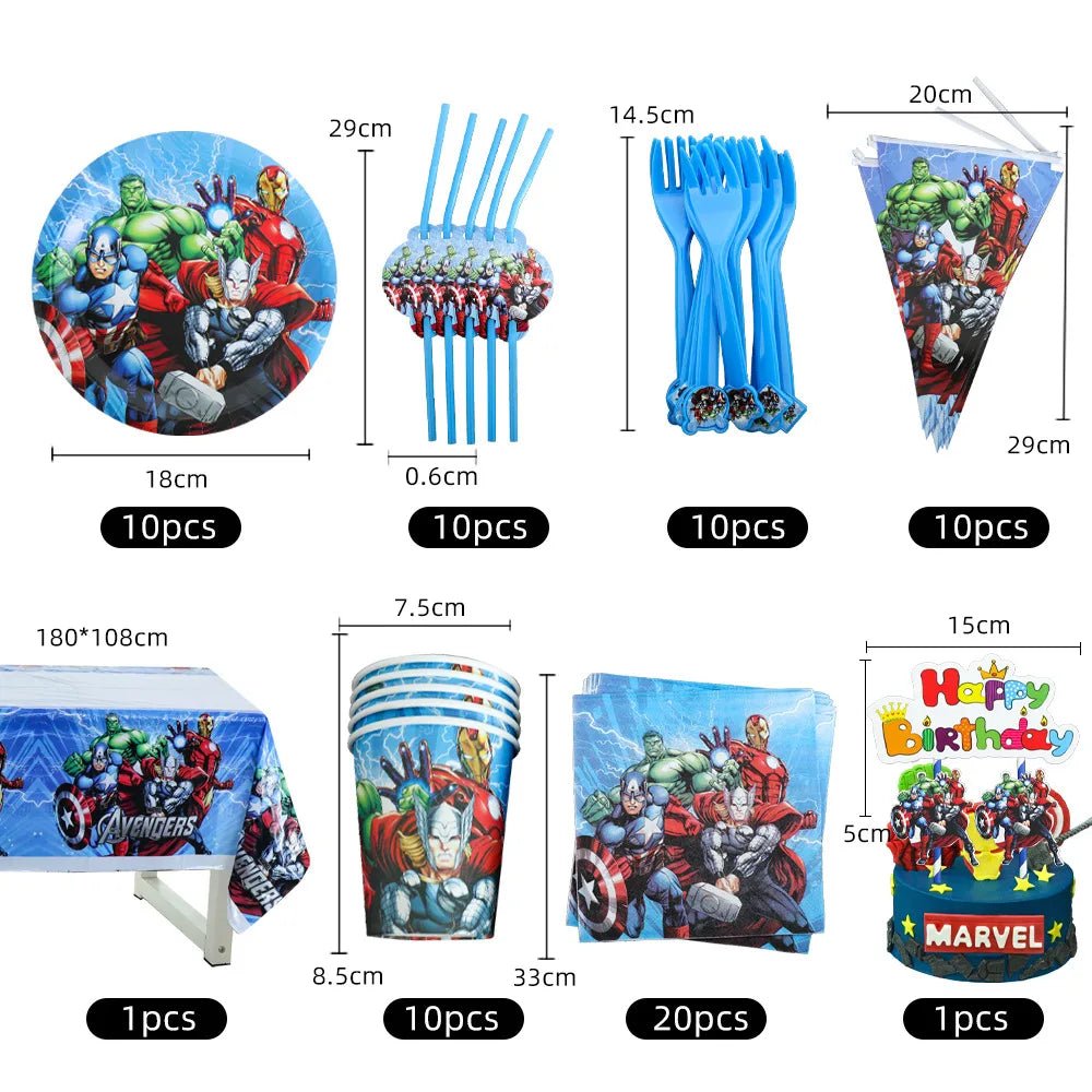 Avengers Birthday Party Supplies Set - Cake Pops Parties