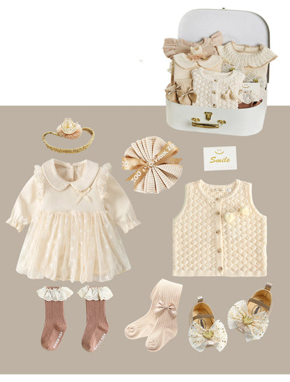 Ensemble 8 pièces en coton pour bébé fille