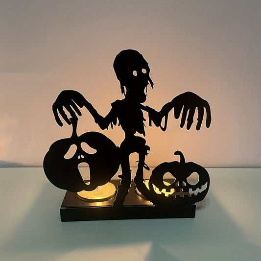 Bougeoir citrouille d'Halloween