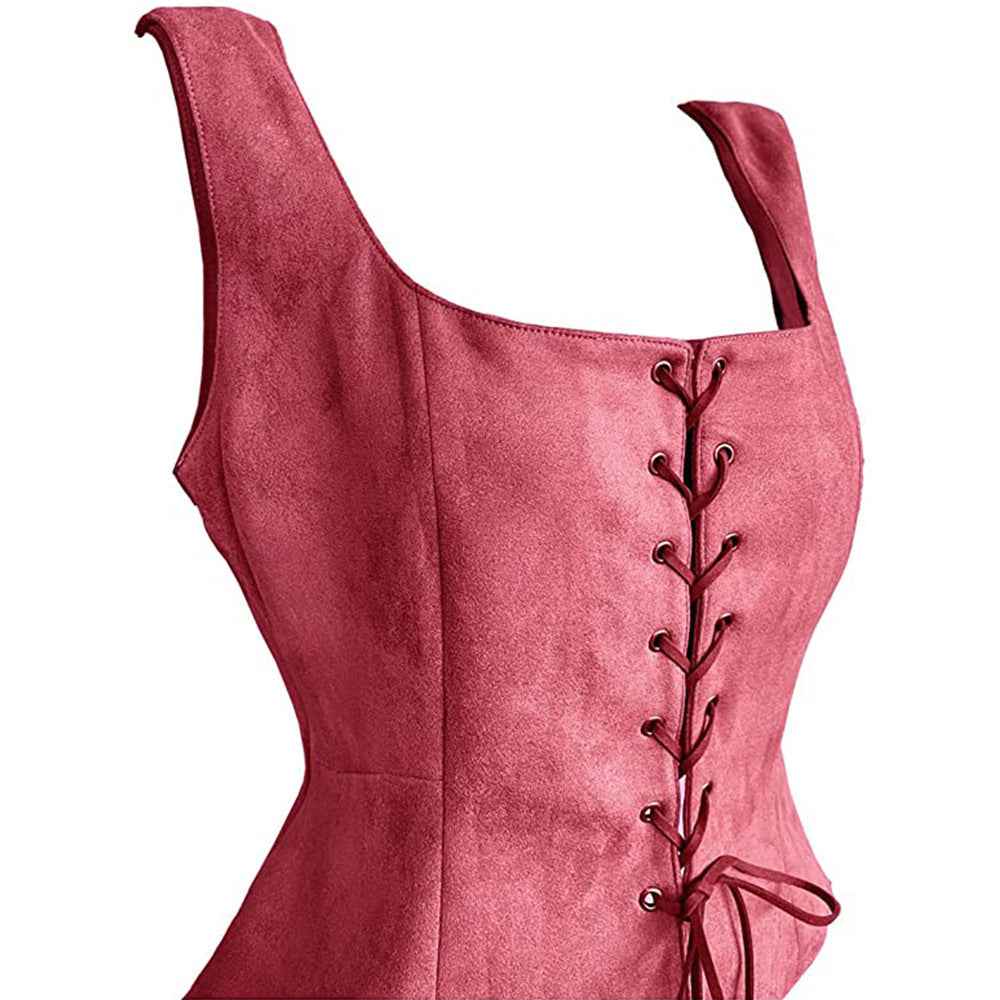 Costume d'Halloween avec gilet en daim noir