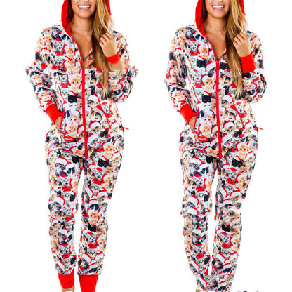 Ensemble pyjama rayé pour la famille avec motif bonhomme de neige