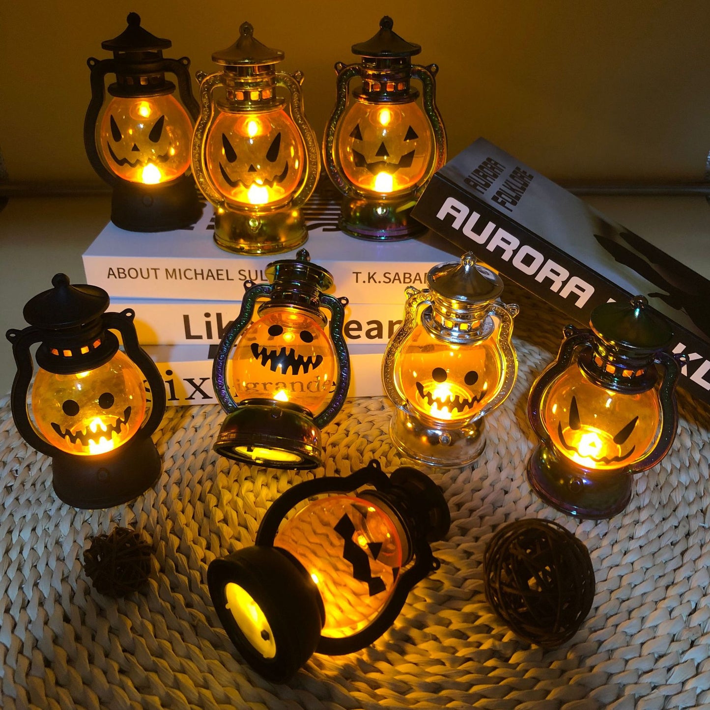 Lampe citrouille vintage pour décoration d'Halloween
