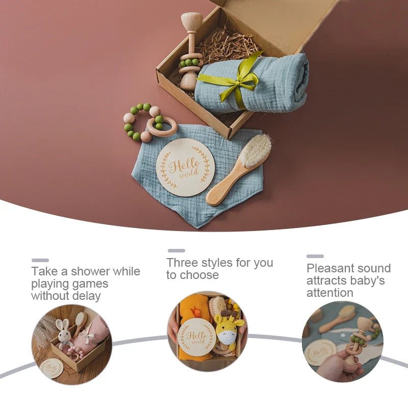 Baby Bath Toy Set & Swaddle Wrap - Cake Pops Parties