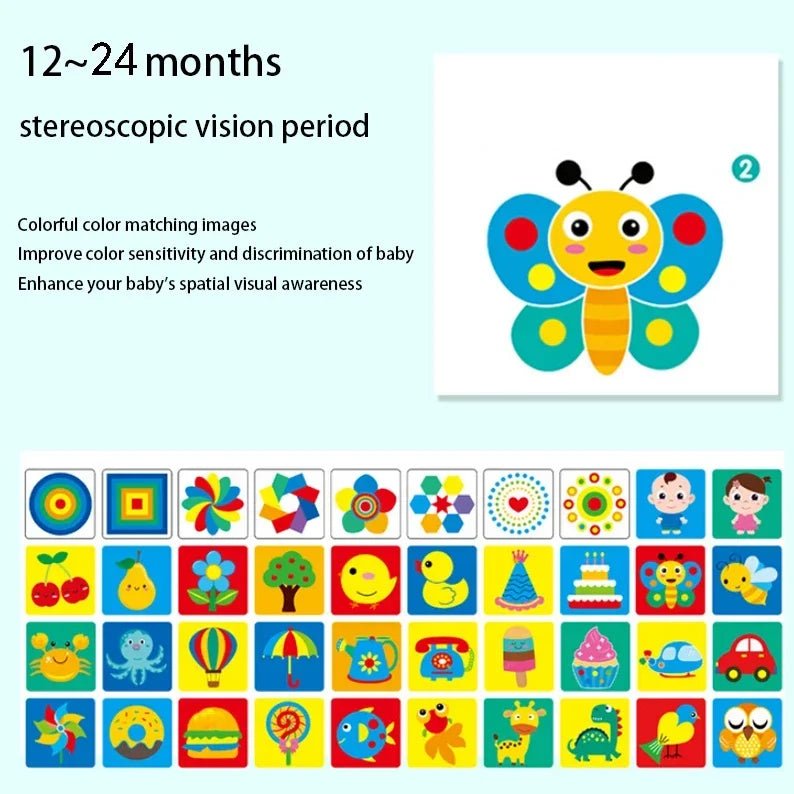 Baby Visual Gift Stimulation Flash Cards - Cake Pops Parties