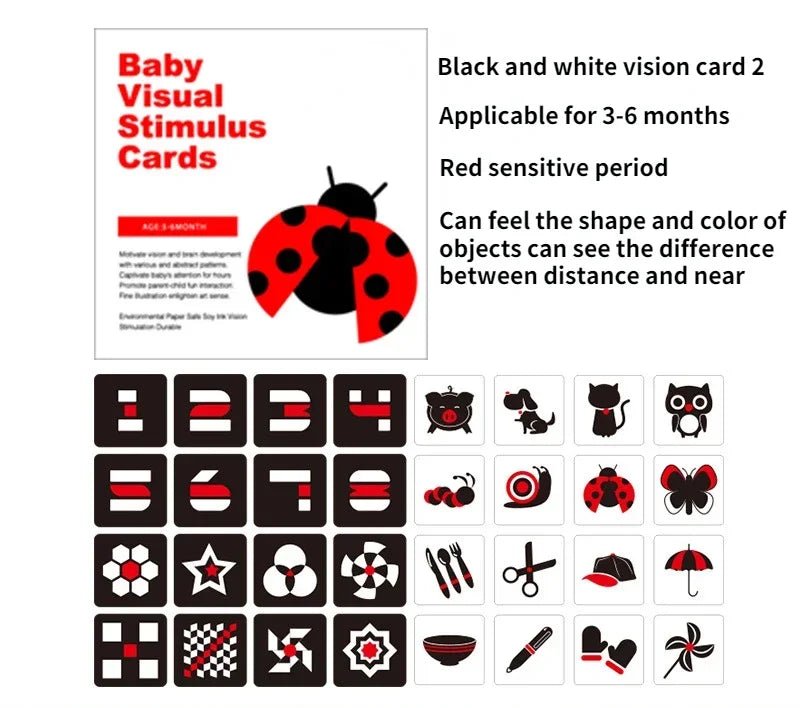 Baby Visual Gift Stimulation Flash Cards - Cake Pops Parties