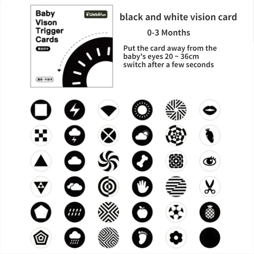 Baby Visual Gift Stimulation Flash Cards - Cake Pops Parties