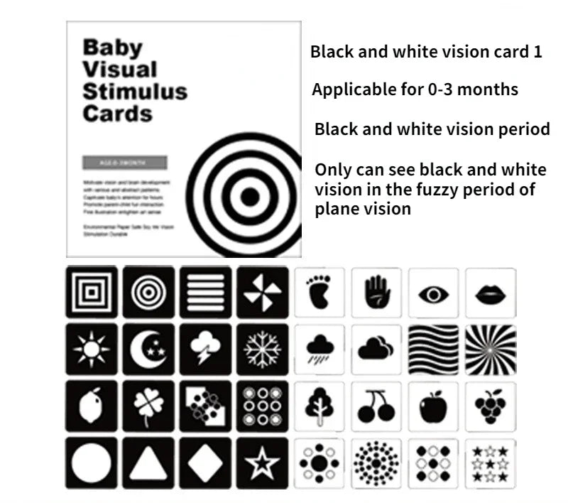 Baby Visual Gift Stimulation Flash Cards - Cake Pops Parties