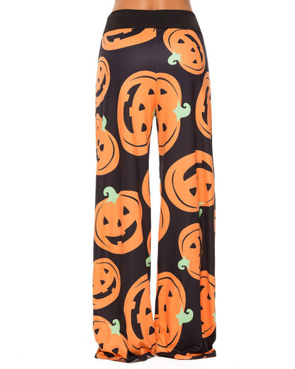 Pantalon citrouille d'Halloween pour femme