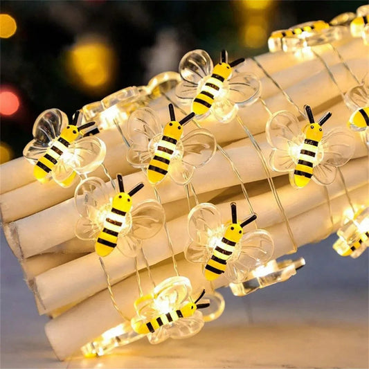 Bee Fairy Lights - 20 LED String Lights - Cake Pops Parties