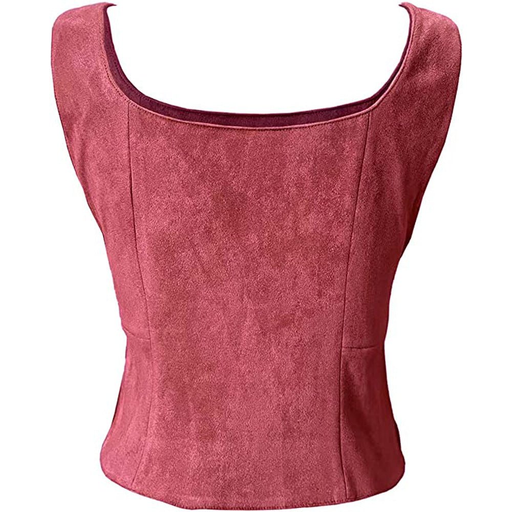 Black Suede Vest Halloween Costume - Cake Pops Parties