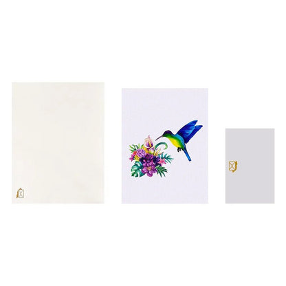 Blue Hummingbird 3D Pop - Up Greeting Card - Cake Pops Parties
