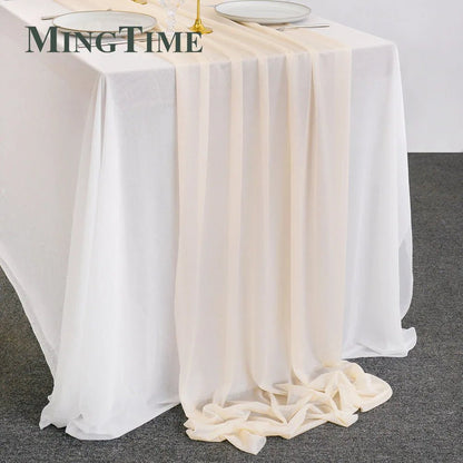 Blue Sheer Chiffon Table Runner - Cake Pops Parties