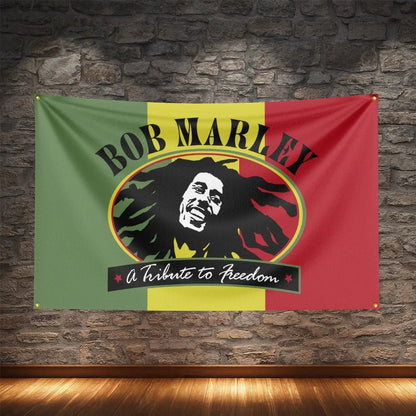 Bob Marley Reggae Music Flag - Polyester Tribute Banner - Cake Pops Parties