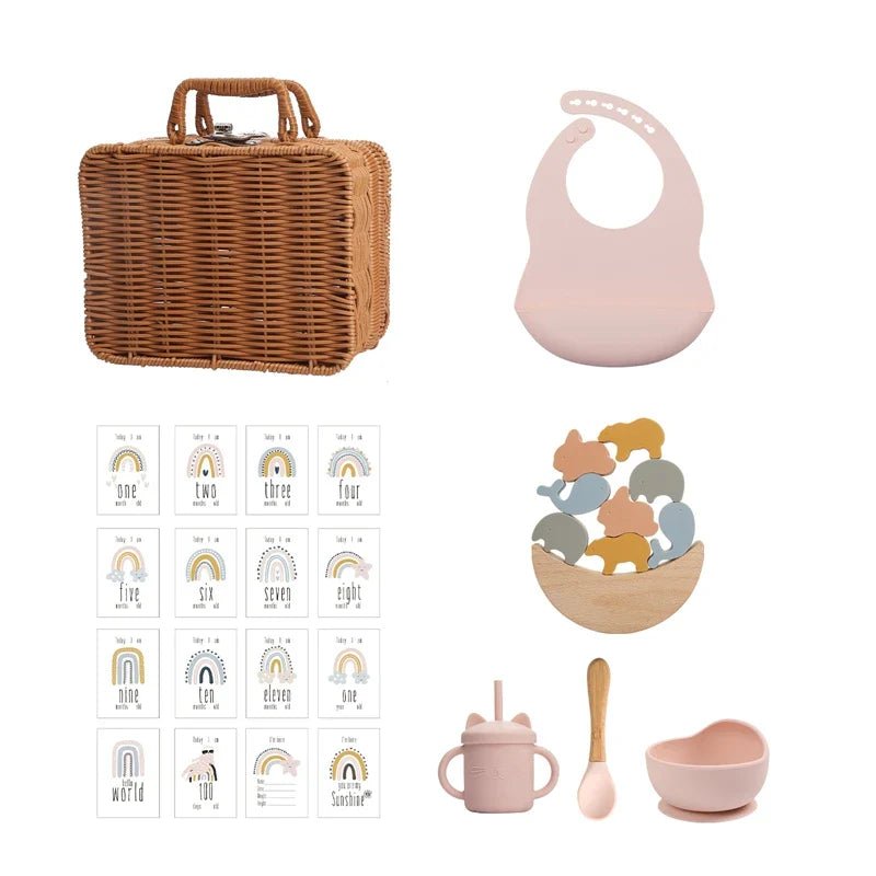 Bopoobo Baby Feeding Tableware & Rainbow Stacker Set - Cake Pops Parties