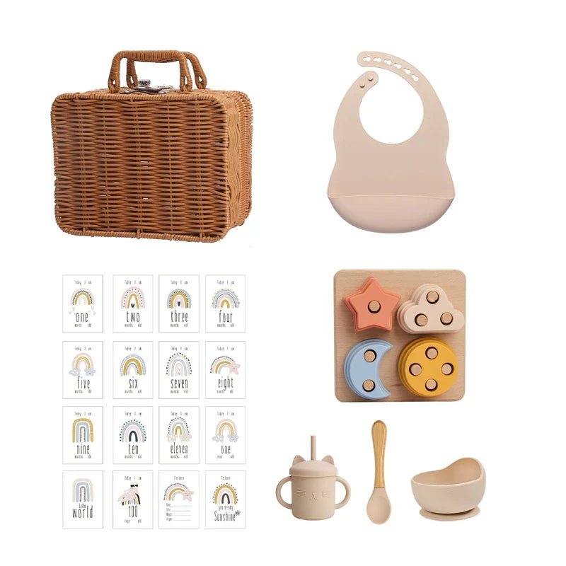 Bopoobo Baby Feeding Tableware & Rainbow Stacker Set - Cake Pops Parties