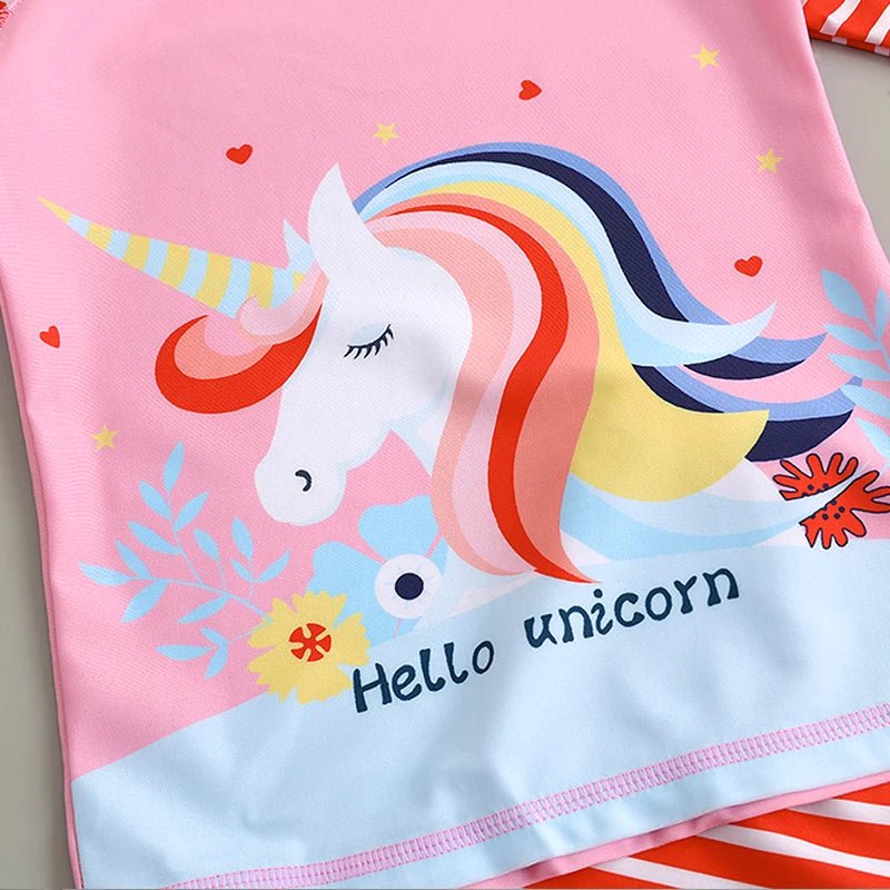 Boys Cartoon Long Sleeve Swimsuit | Kids Sun Protection Beach Wear Set - Cake Pops Parties