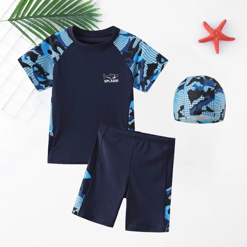 Boys Professional Quick - Dry 3 - Piece Training Swimsuit Set for Teens - Cake Pops Parties