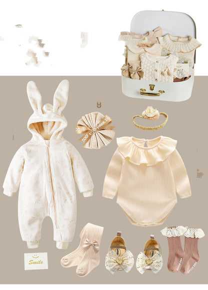 Ensemble 8 pièces en coton pour bébé fille