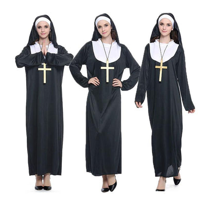 Costume d'Halloween uniforme de nonne
