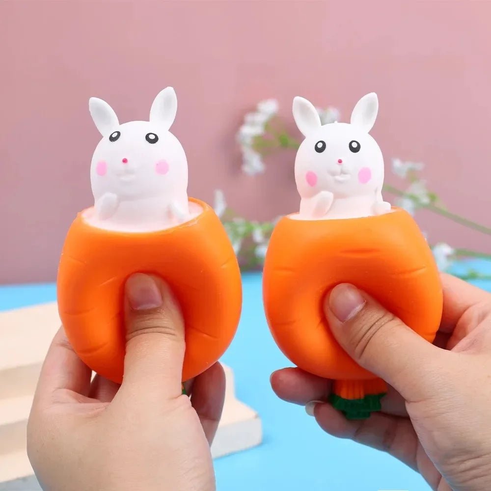 Carrot Rabbit Cup Squishy Toy - Cake Pops Parties