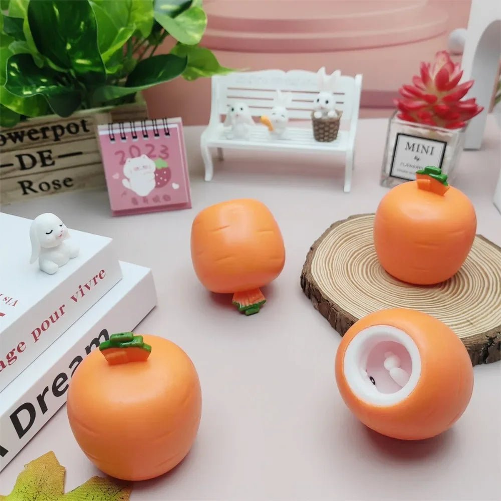 Carrot Rabbit Cup Squishy Toy - Cake Pops Parties