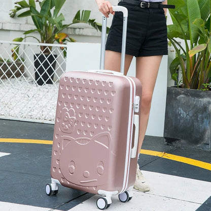 Cat Design 20"/24"/28" Trolley Luggage Set Women’s Travel Suitcase - Cake Pops Parties