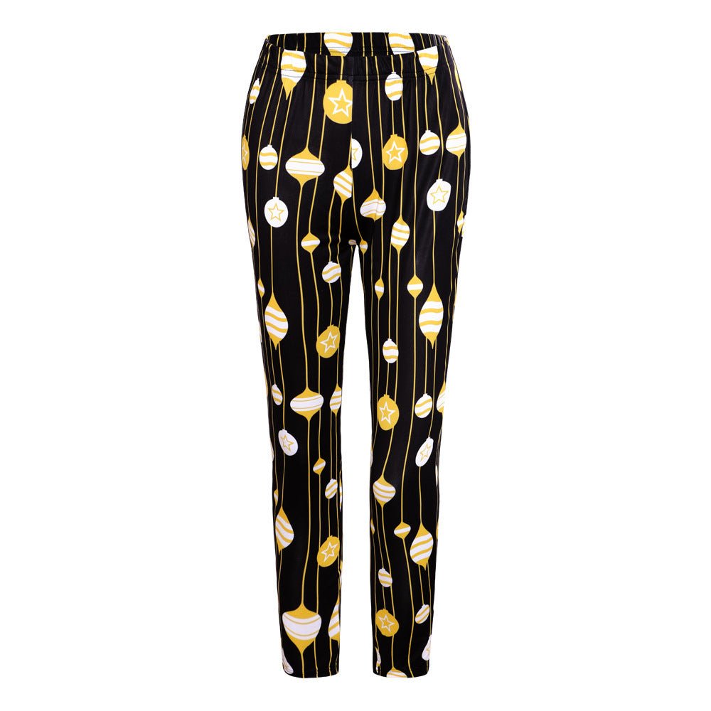 Christmas Costume Slim - fit Printed Trousers - Cake Pops Parties