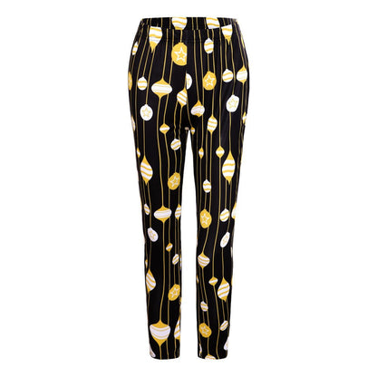 Christmas Costume Slim - fit Printed Trousers - Cake Pops Parties