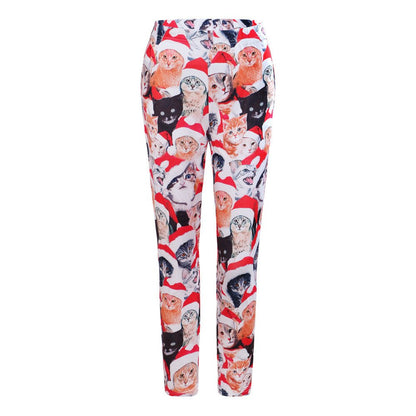 Christmas Costume Slim - fit Printed Trousers - Cake Pops Parties