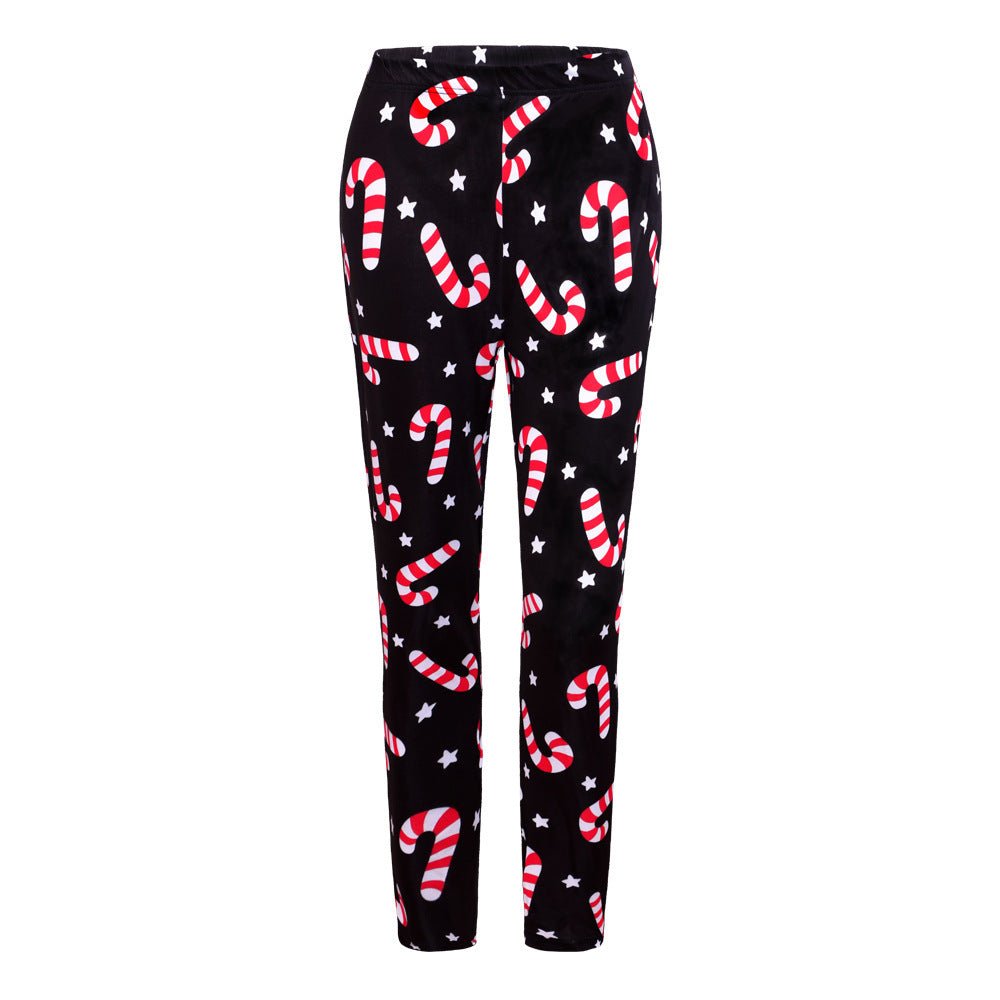 Christmas Costume Slim - fit Printed Trousers - Cake Pops Parties