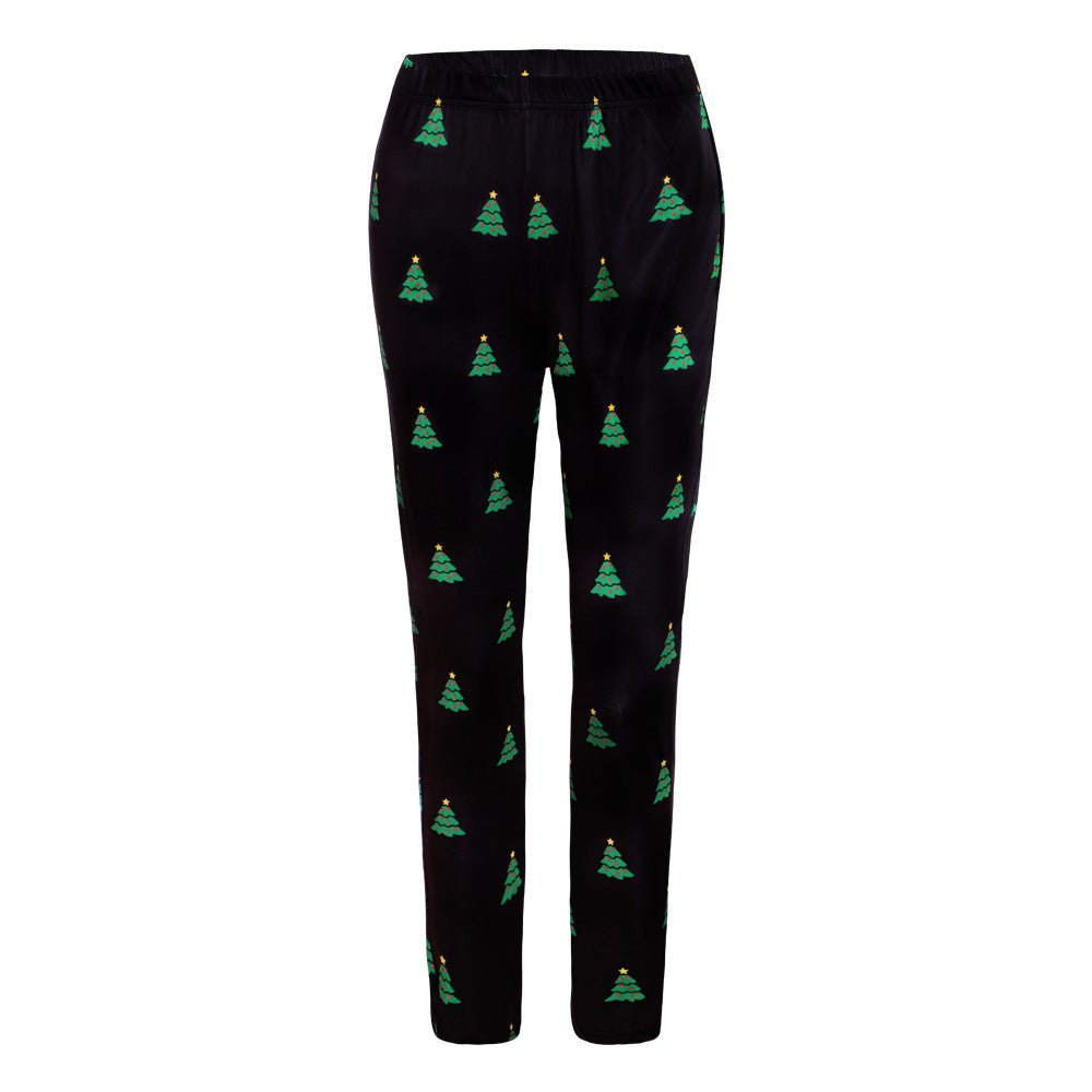 Christmas Costume Slim - fit Printed Trousers - Cake Pops Parties