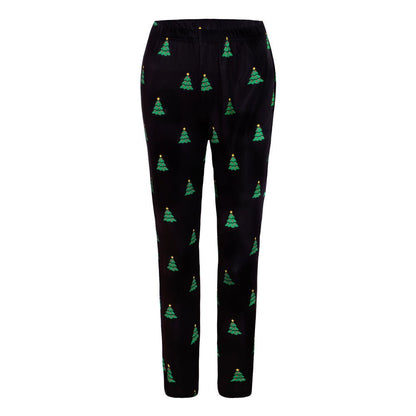 Christmas Costume Slim - fit Printed Trousers - Cake Pops Parties