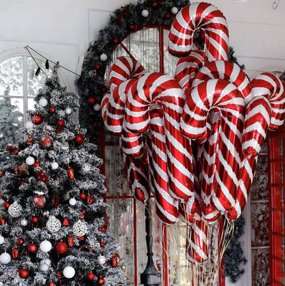 Christmas Crutch Foil Balloons - Cake Pops Parties