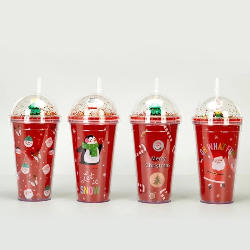 Christmas Cup with Lid & Straw - Cake Pops Parties