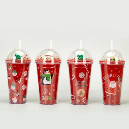 Christmas Cup with Lid & Straw - Cake Pops Parties