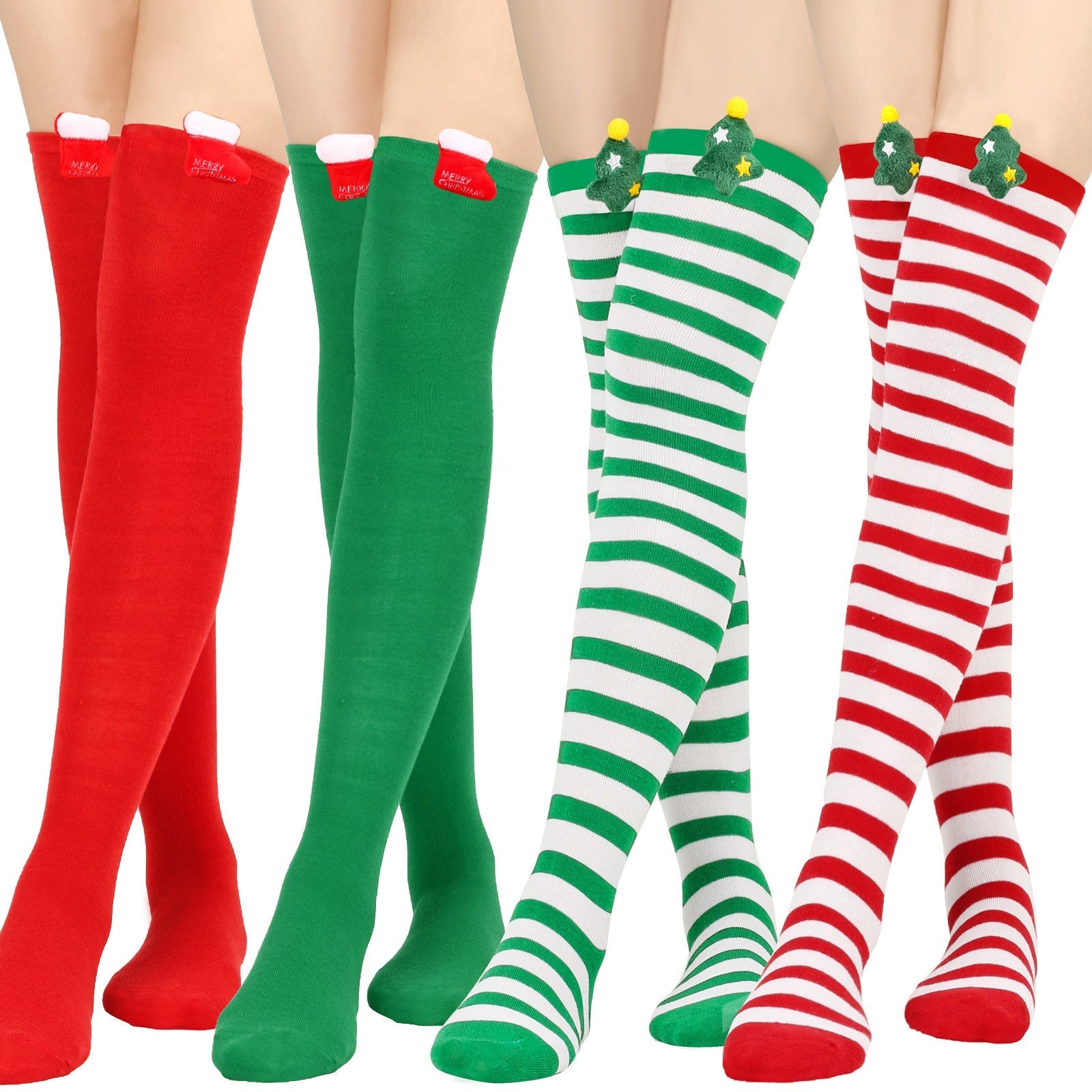 Christmas Doll Over - the - knee Stockings - Cake Pops Parties